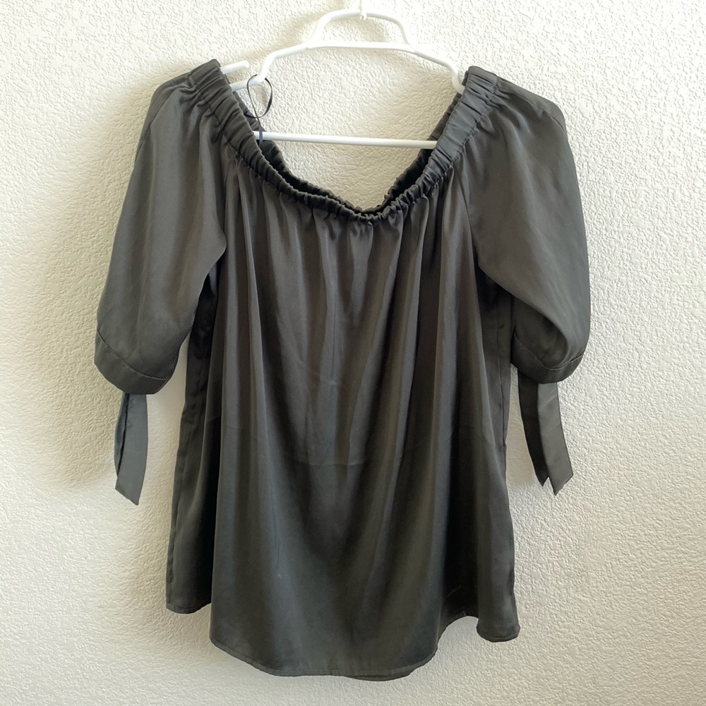 Silky Material off the shoulder top